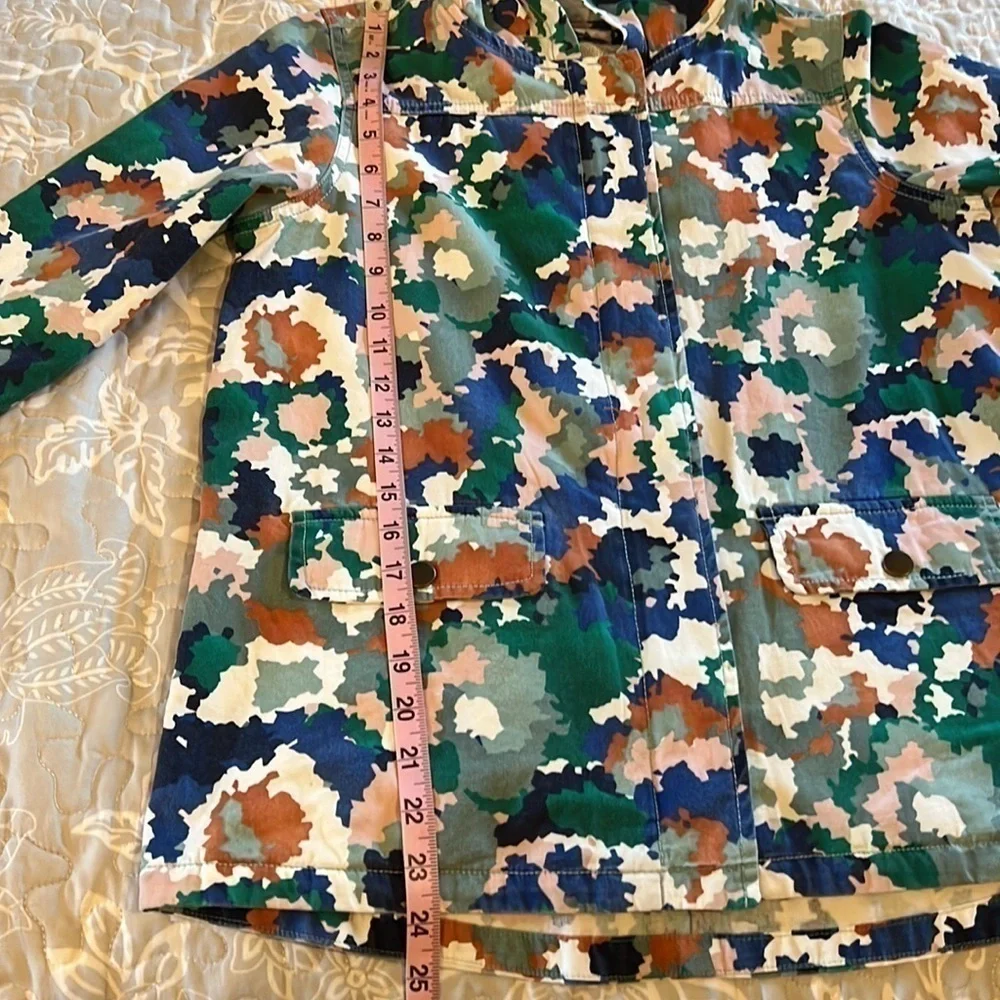 Digital Camo Print Hooded Jacket Blue, Green, Pumpkin White Girl SZ XL‌‌‌‌‌‌